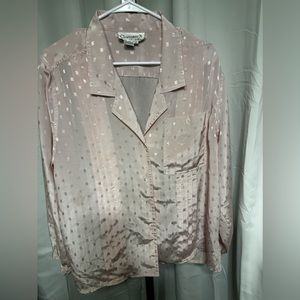 Beautiful Pink “ Christopher N” Silk Long Sleeve Blouse